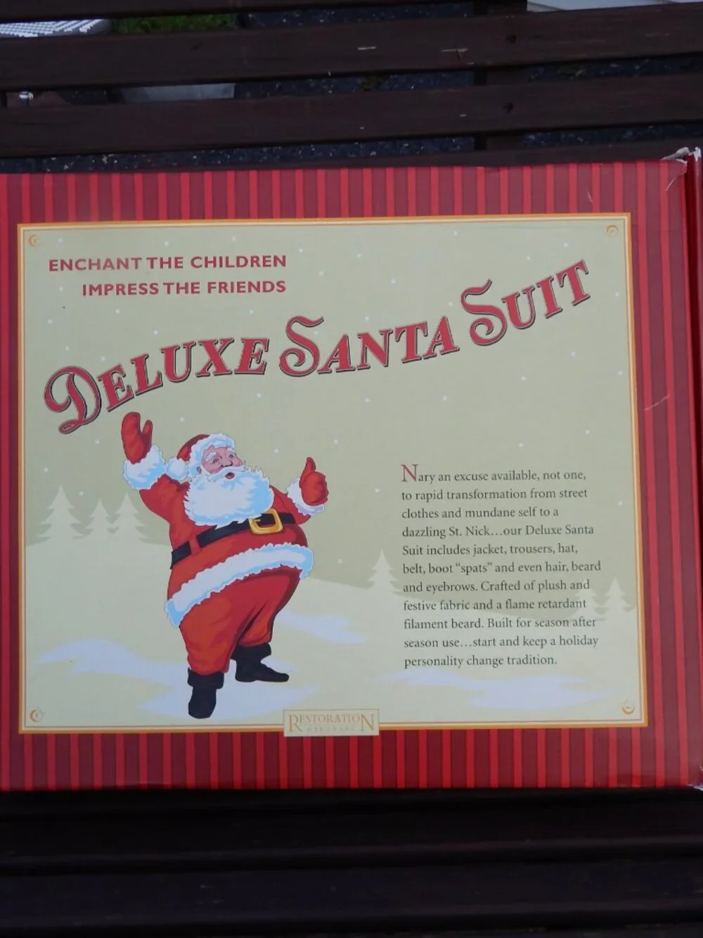 Restoration Hardware Faux Fur Adult Deluxe Christmas Santa Suit - Complete ****